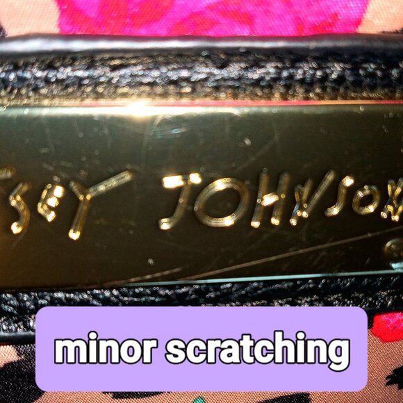 Betsey Johnson large animal rose print bag with detachable shoulder strap - Picture 7 of 9